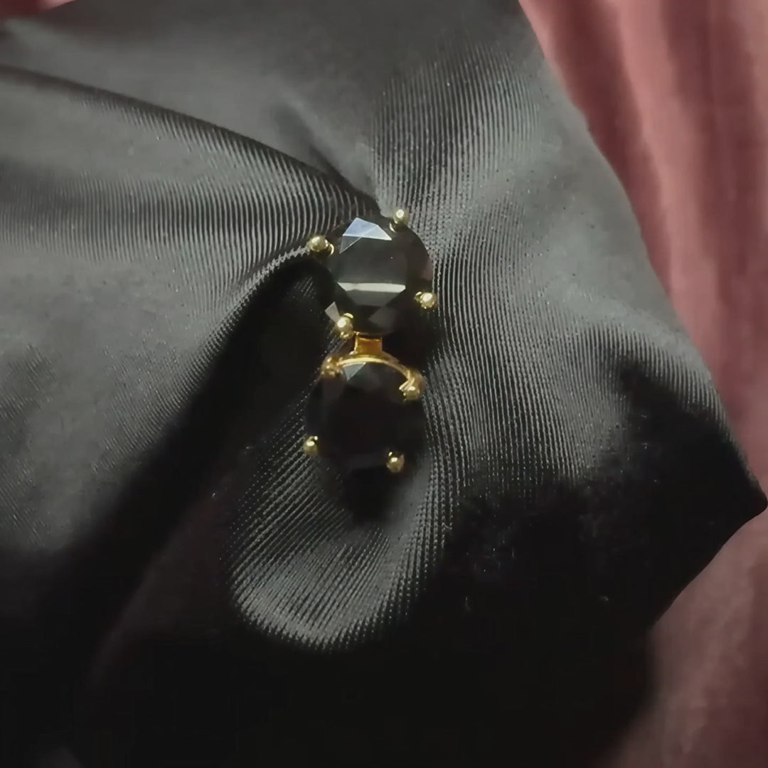 Persephone — Black Moissanite Studs