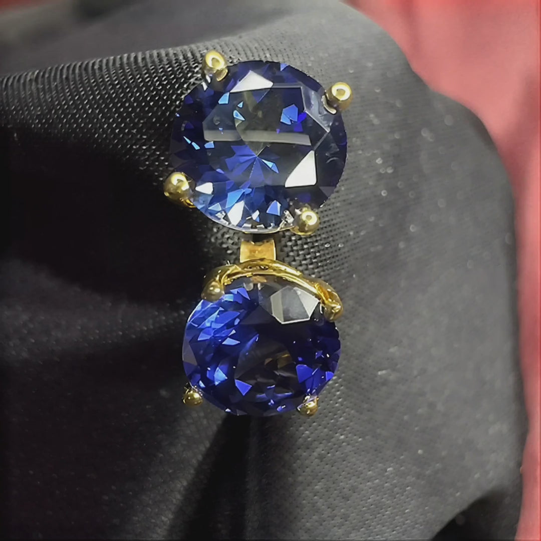 Athena — Blue Sapphire Studs