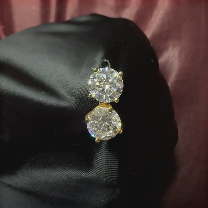 Theia — White Moissanite Studs
